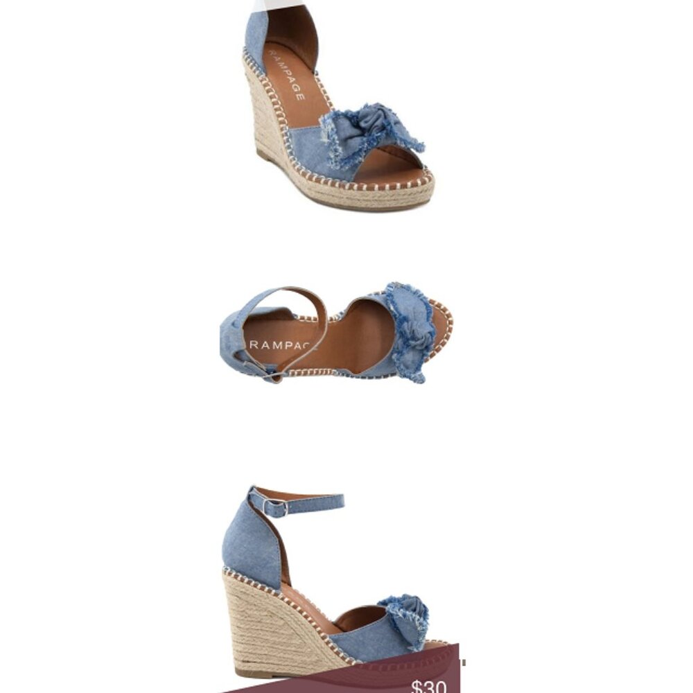 Rampage Hayna Women's Wedge Sandals NIB
